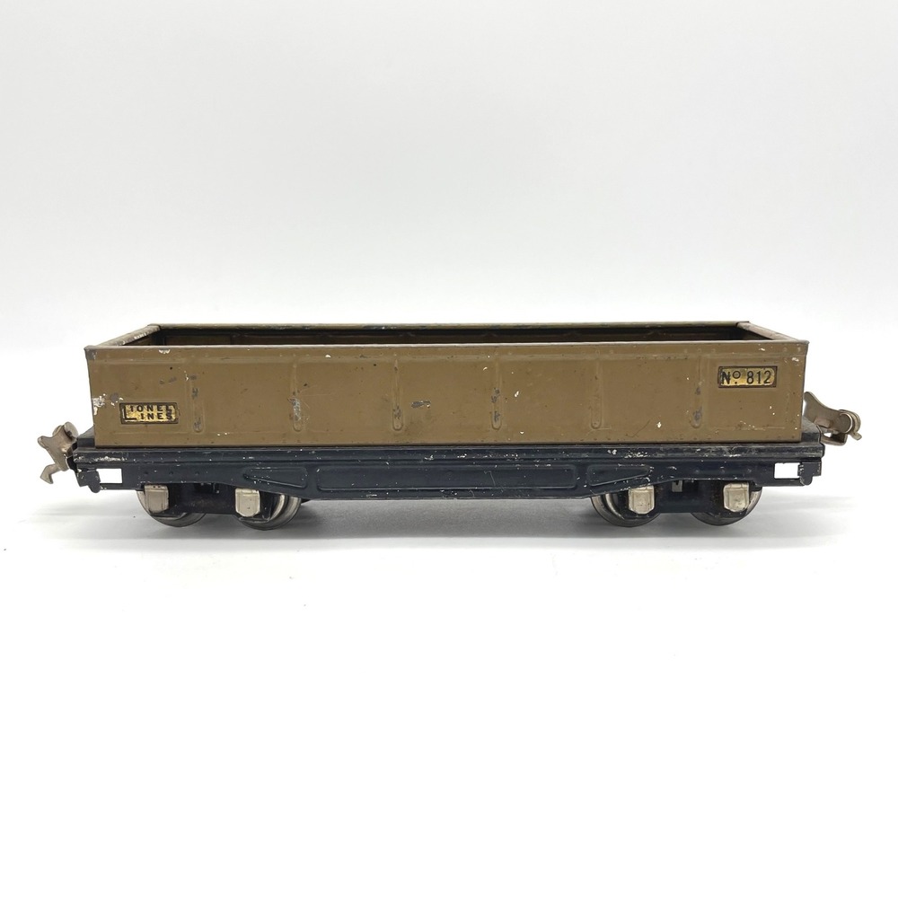 Lionel No 812 Gondola Car Brown Tinplate Toy Train Wagon‎ Vintage